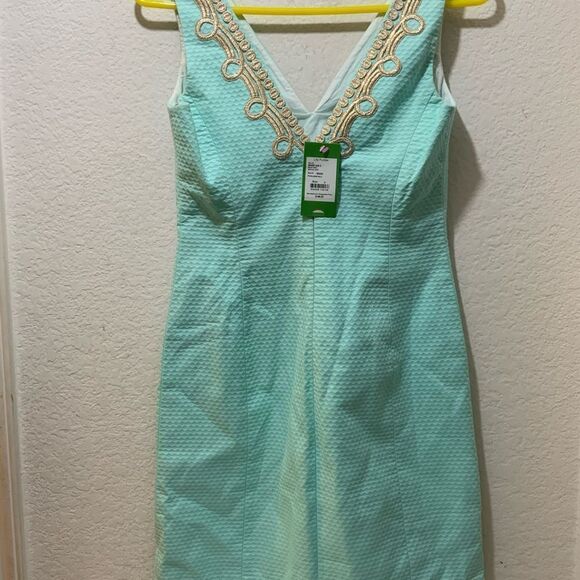 Lilly Pulitzer Bentely V Neck Dress 2 NWT Blue - Picture 6 of 12
